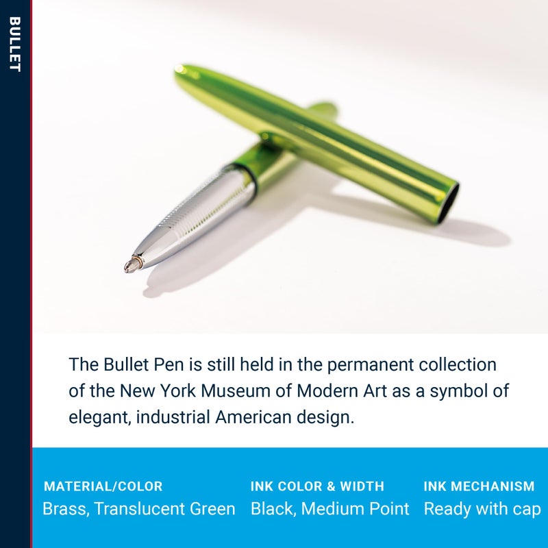 Fisher Space Pen Aurora Borealis Bullet Space Pen, Ballpoint, Lime Green, Black Ink, Pocket Clip, Gift Box - Image 3